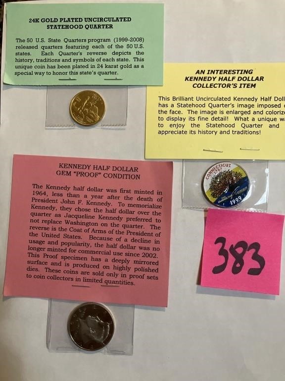 3 collector's coins