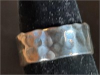 STERLING HAMMERED BAND 8.5MM