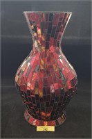Designer Glass Mantel Vase 13"
