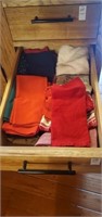 Drawer of washcloths and placemats