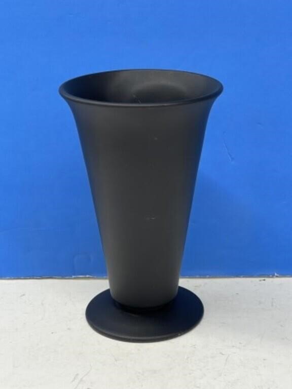 Black Satin Glass Vase