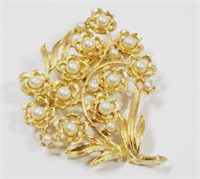 Brooch Faux Pearl