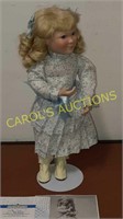 16 in porcelain doll Nellie authenticated the