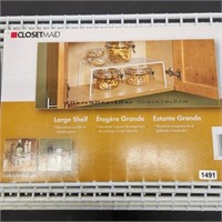 4 cabinet shelves, pan organizer, dish drying mat