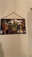 Nativity plastic stained glass wall hanging. 10 x