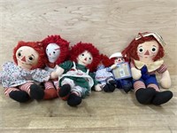 Flat of 6 Raggedy Ann dolls