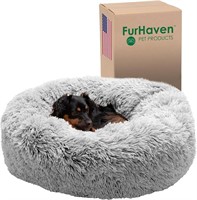 30" Round Calming Donut Dog Bed