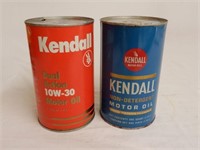 LOT OF 2 KENDALL IMP. QT. OIL CANS