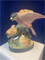 VTG Ceramic Robin Birds Figurine Wales Japan 6"