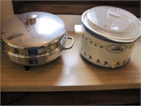 K-607 Farberware Skillet-Rival Stoneware Crockpot