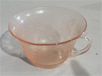 Pink Depression Glass Cup