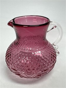 Cranberry Pilgrim Glass Pitcher