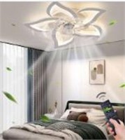 Becailyer Modern Ceiling Fan With Lights, 27in