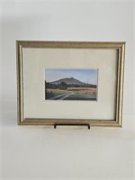 NICE VTG FRAMED PILOT MOUNTAIN PICTURE-GOOD SHAPE