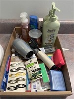 Bathroom lot - toothbrushes, dryer, soap