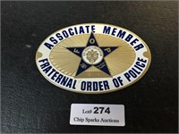 Fraternal Order of Police Memeber Metal Plaque