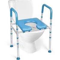 Raised Toilet Seat with Handles, Adjustable
