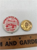 Vintage, soapbox, derby buttons