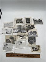 Antique Lot of Black and White T model Photos