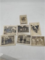 Antique horse and buggy, black-and-white photos