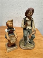2 Vintage Hand Painted Figurines