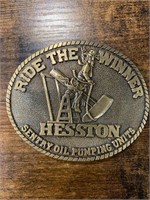 Hesston Sentry Oil Belt Buckle