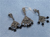 Sterling Silver Earrings & Pendant Set Hallmarked