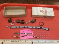 12KGF Sterling Base Bracelet Parts, Cuff Links,