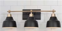 LNC Modern Black Bathroom Vanity Light with Gold