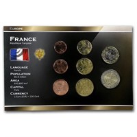 France 1 Cent To 2 Euro 8-coin Euro Set Bu