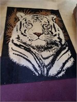 Tiger Design Rug, Black/ White