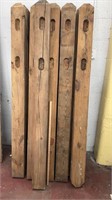 12- treated wood slit rail post