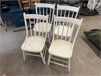 4 PAINTED CHAIRS