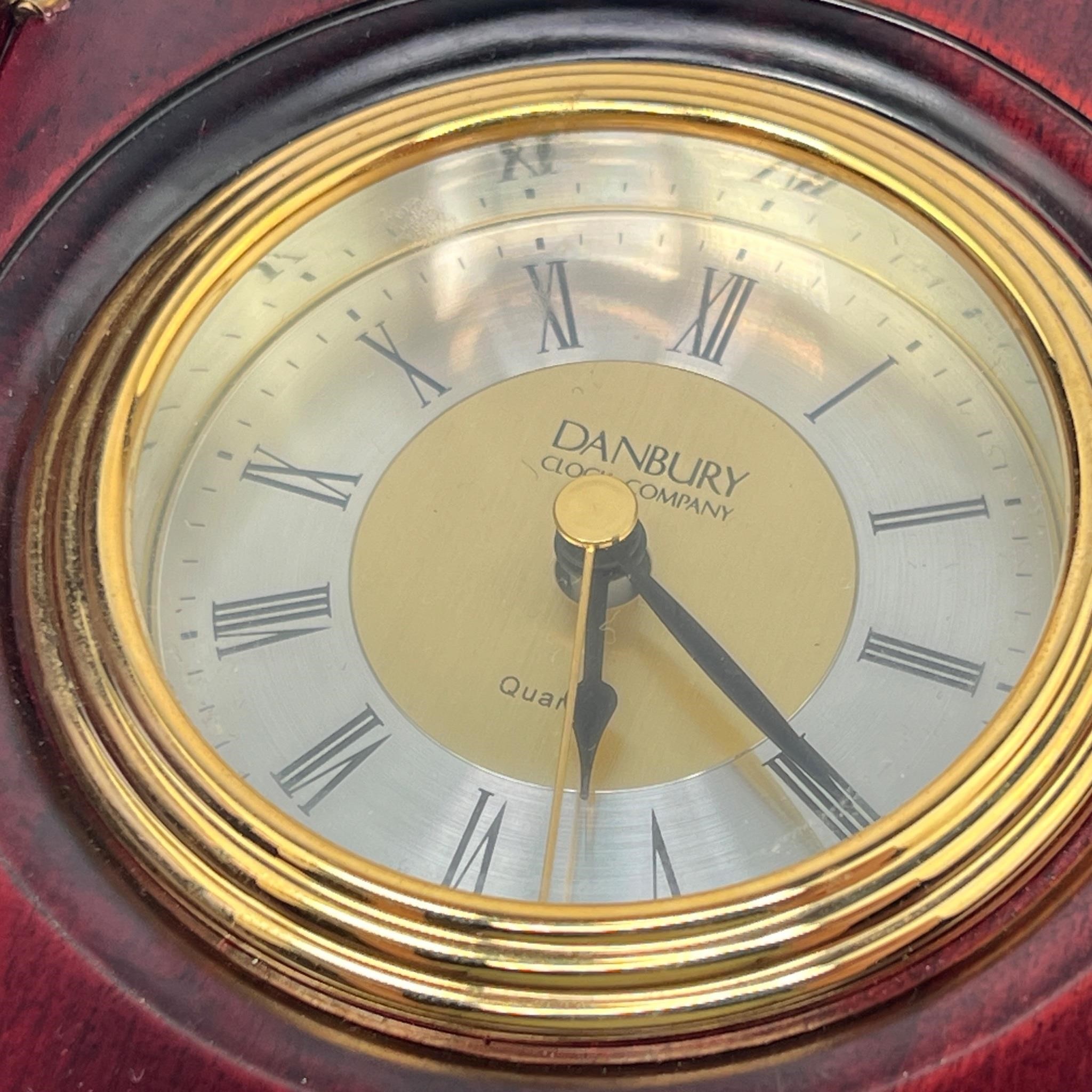 Vintage Danbury Clock "Boo" Desk Cherry Wood