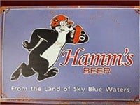Hamm's Beer Metal Sign 12x8