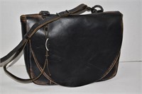 Vintage Fossil Cowhide Leather Messenger Bag