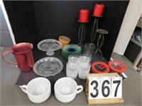 Plates ~ Soup Cups ~ Candle Holders ~ Pitcher