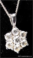 Gallery Abbeycrest 18ct Diamond Cluster Pendant