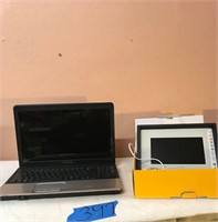 Compaq laptop; Kodak gallery picture frame