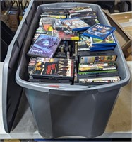 (JL) 50 gal tote with 100+ DVDs including Friday,