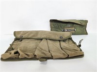 Military green utility belt bags