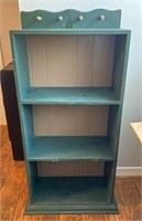 Painted Shelving Unit with Hooks & 2 Fixed Shelves