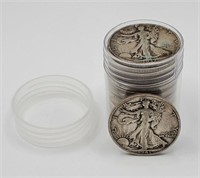 (20) Walking Liberty Half Dollars in Roll