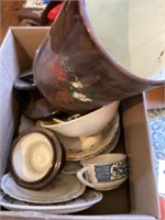 Box lot misc. dishes