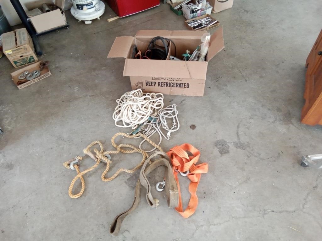 jumper cables,rope & straps