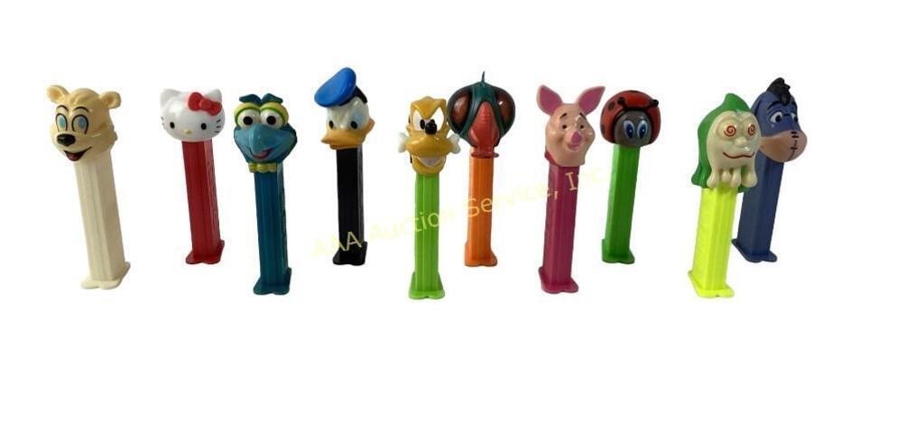 Pez dispensers. Eeyore, polar bear,ladybug,green