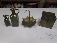 4 brass items