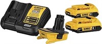 DEWALT 20V MAX Battery Adapter Kit 2 Batteries/Cha