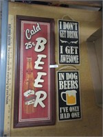 SIGNS BEER cute wooden signs home decor garage