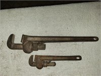 Vintage Ridgid Pipe Wrenches - 10" & 18"